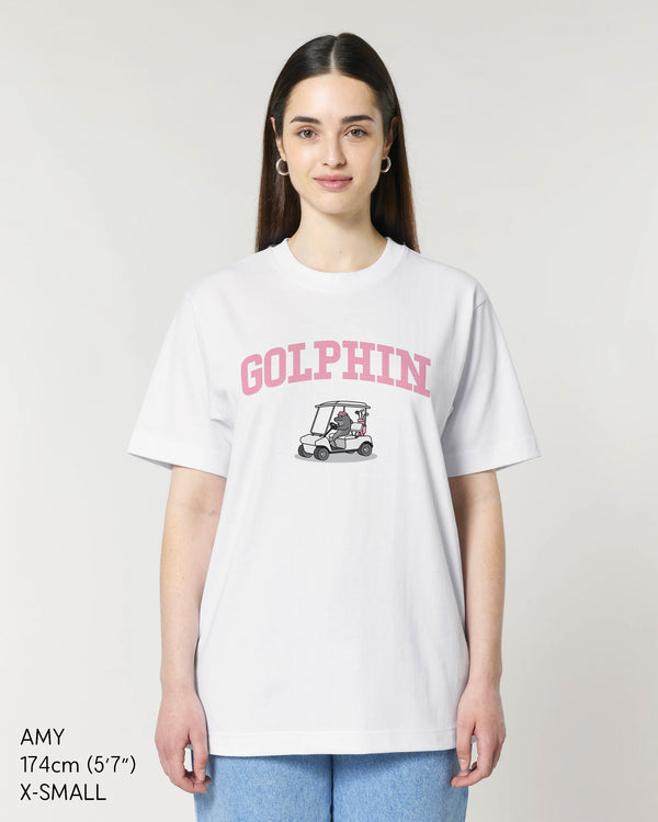 Golphin Cart Pink Heavy Relaxed Fit T-Shirt