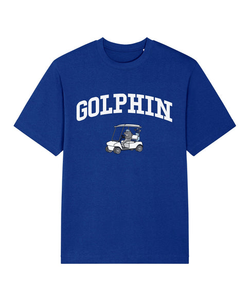 Golphin Cart Blue Heavy Relaxed Fit T-Shirt - All Everything Dolphin