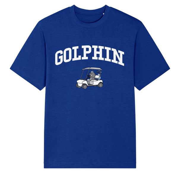 Golphin Cart Blue Heavy Relaxed Fit T-Shirt - All Everything Dolphin