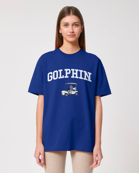 Golphin Cart Blue Heavy Relaxed Fit T-Shirt - All Everything Dolphin