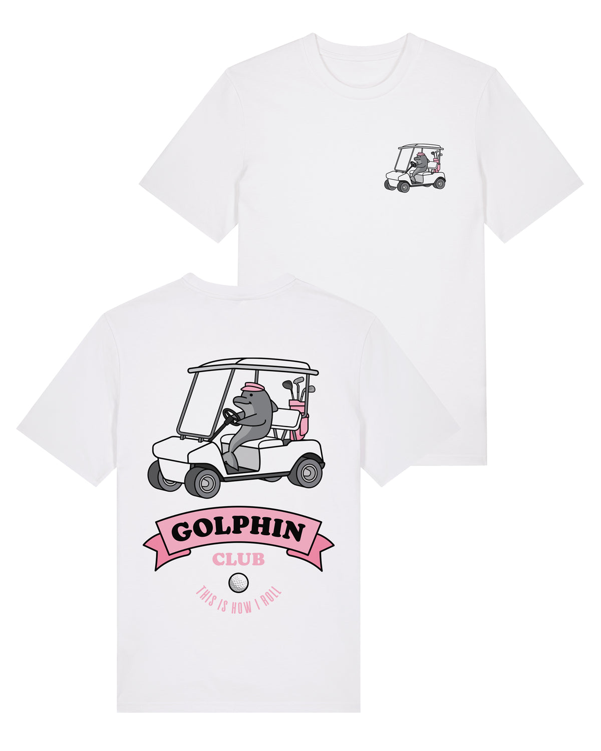 Golphin Cart Pink T-Shirt