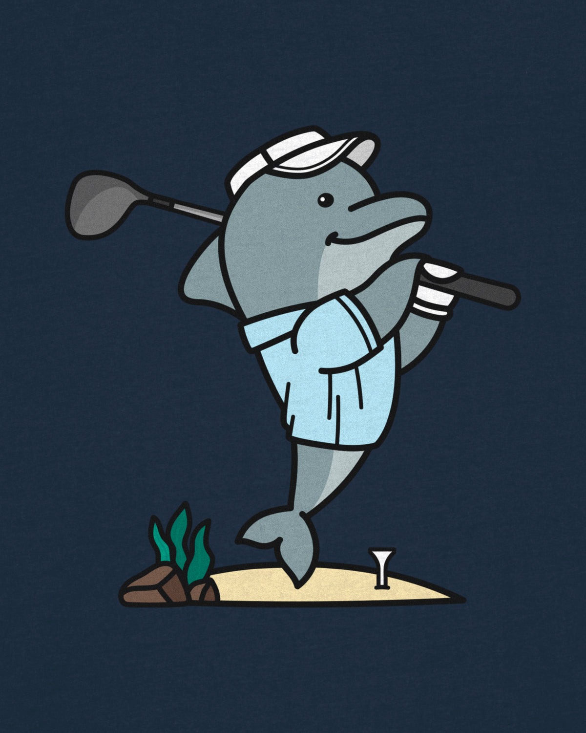 Golphin Hitting A Birdie T-Shirt