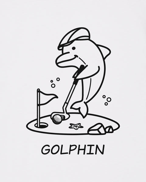 Golphin Outline Lightweight T-Shirt