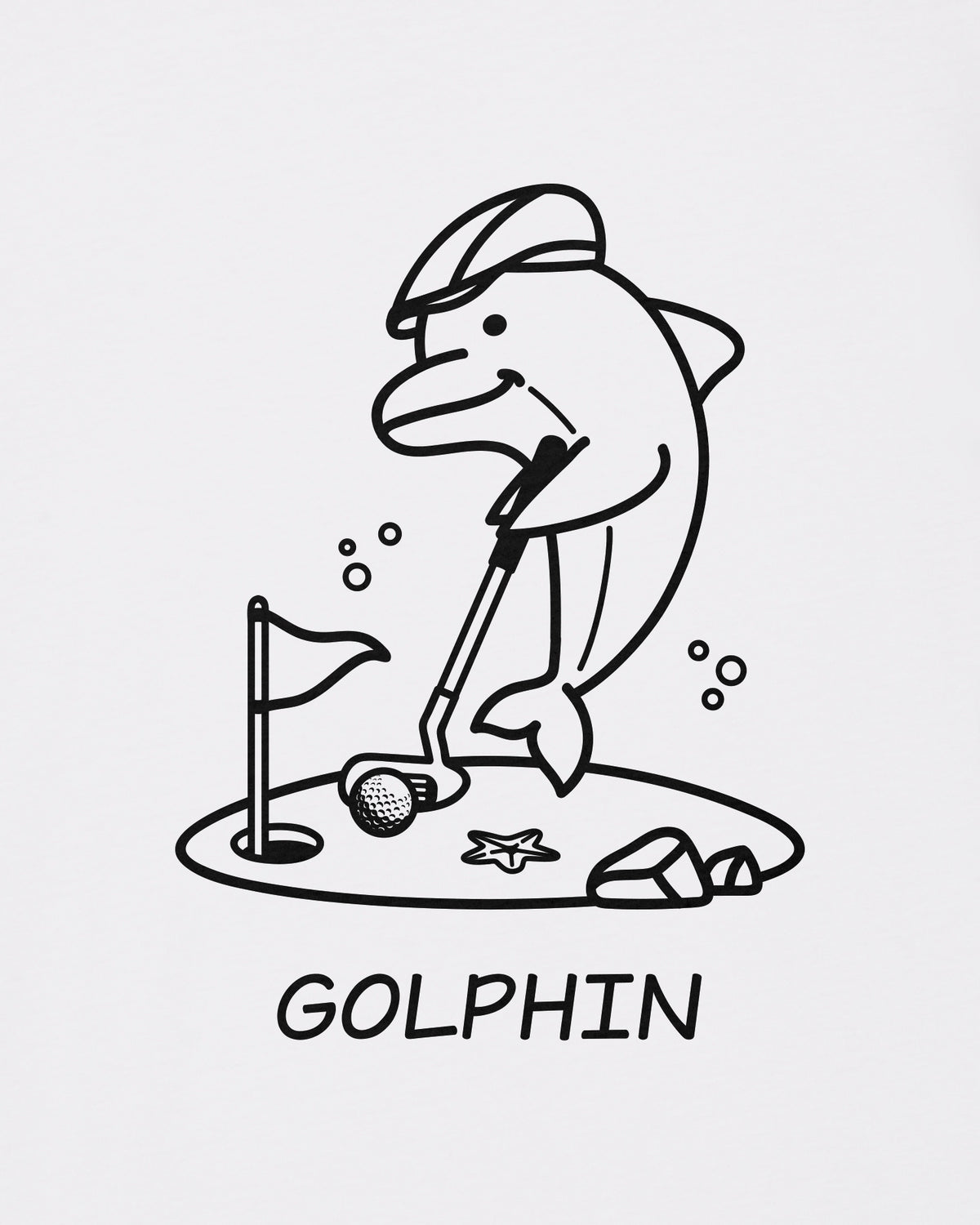 Golphin Outline Lightweight T-Shirt