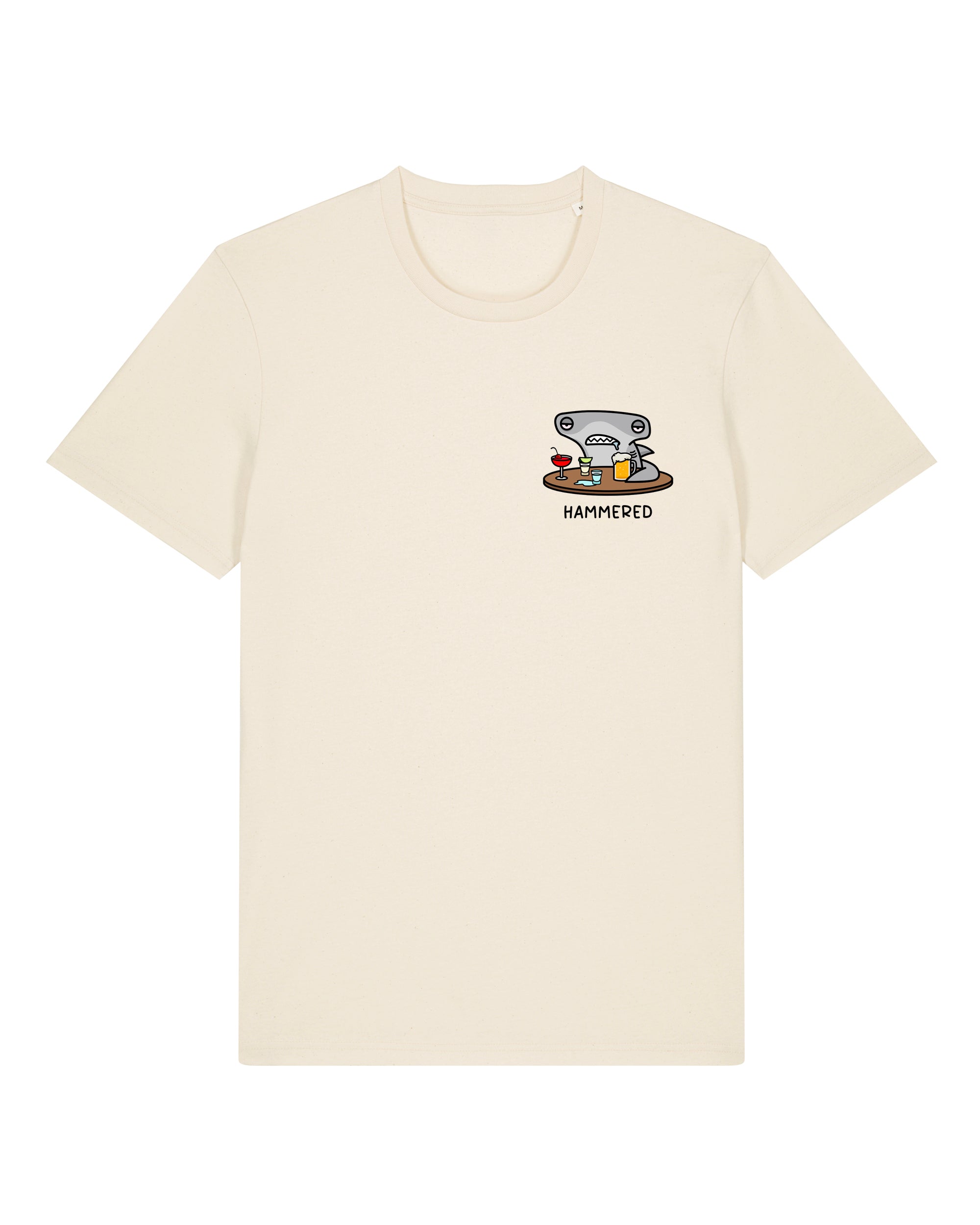 Urban Backwoods Print-Shirt Shark Warning Sign Damen T-Shirt Weißer Hai Urban Backwoods Print-Shirt Shark Warning Sign Damen T-Shirt Weißer Hai