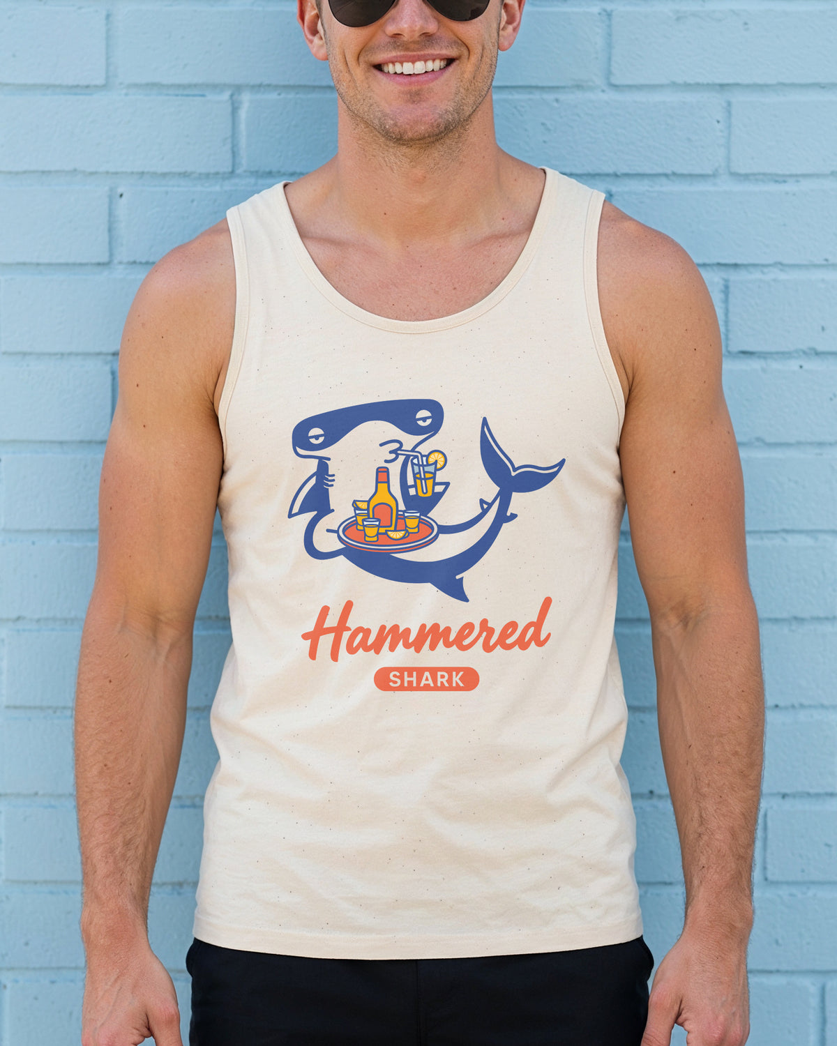 Hammered Blue Men's Tank Top