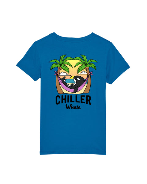 Chiller Whale Palm Trees Kids T-Shirt