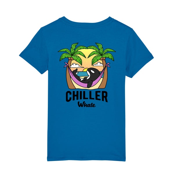 Chiller Whale Palm Trees Kids T-Shirt