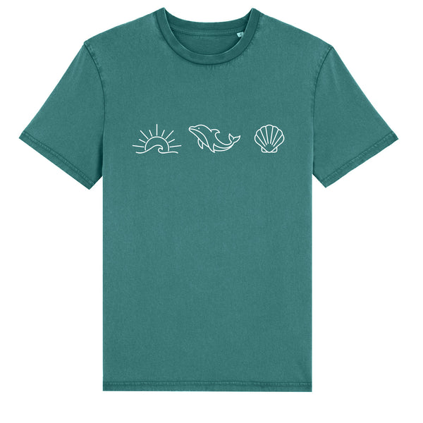 Ocean Dolphin Shell Vintage T-Shirt