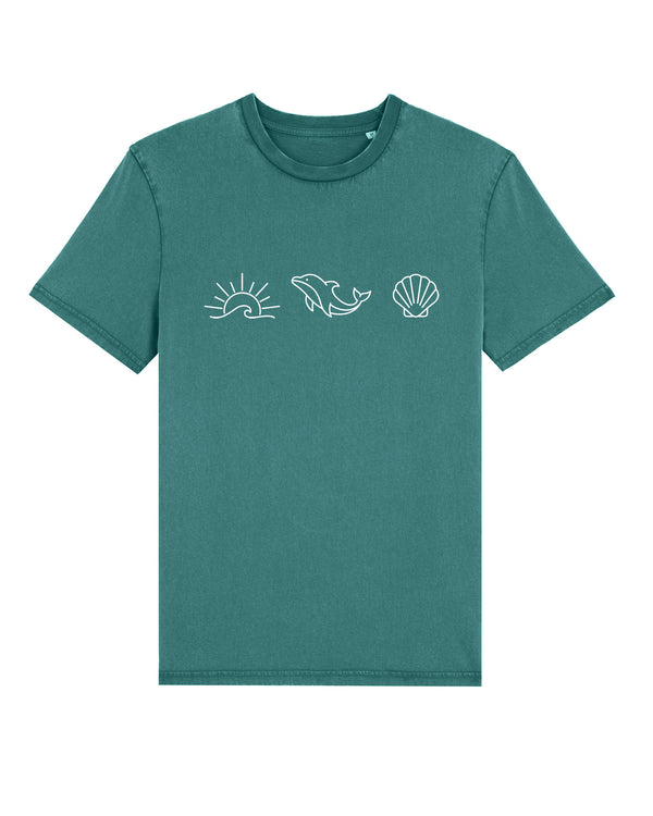 Ocean Dolphin Shell Vintage T-Shirt