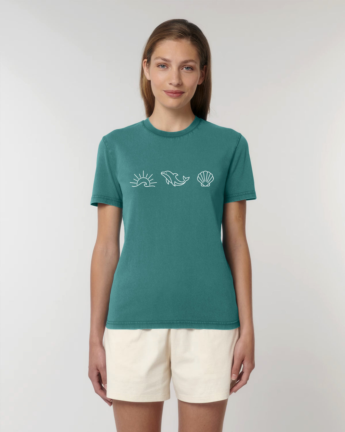 Ocean Dolphin Shell Vintage T-Shirt