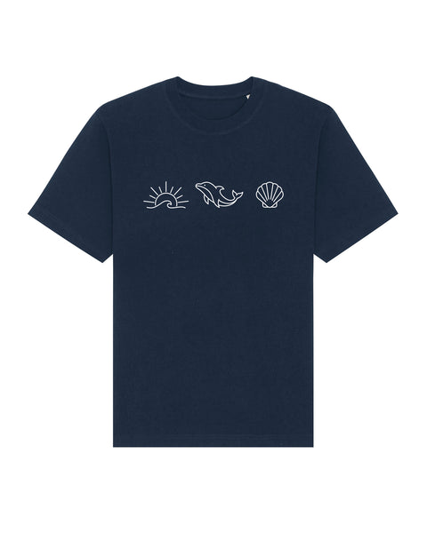Ocean Dolphin Shell Heavy Relaxed Fit T-Shirt
