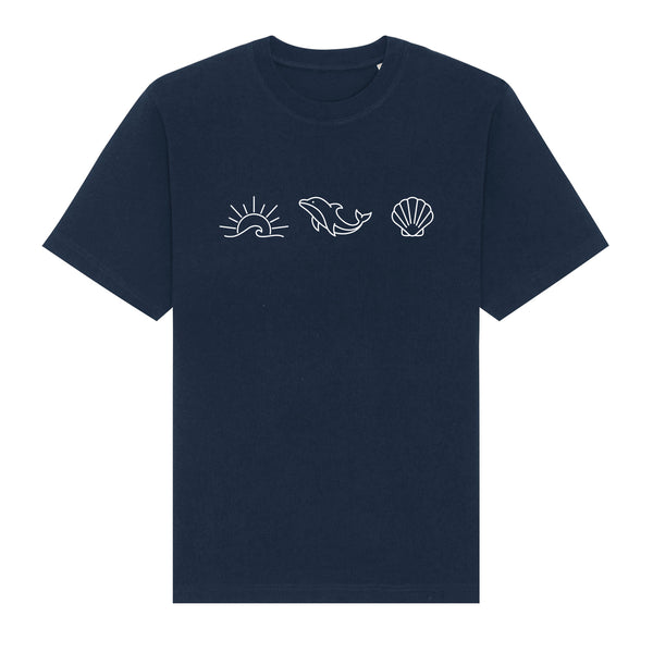 Ocean Dolphin Shell Heavy Relaxed Fit T-Shirt