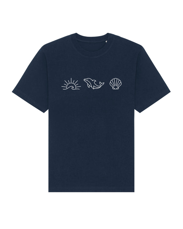Ocean Dolphin Shell Heavy Relaxed Fit T-Shirt