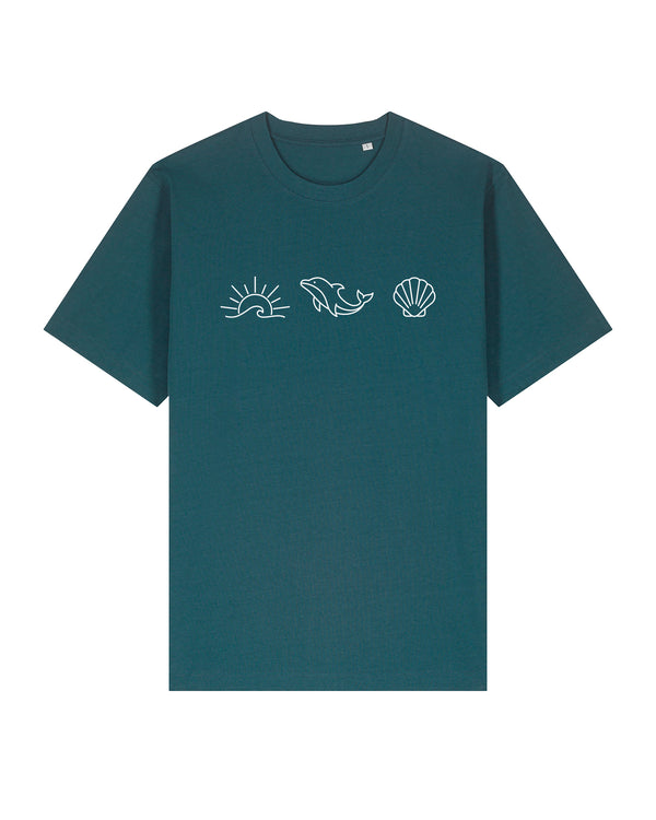 Ocean Dolphin Shell Heavy Relaxed Fit T-Shirt