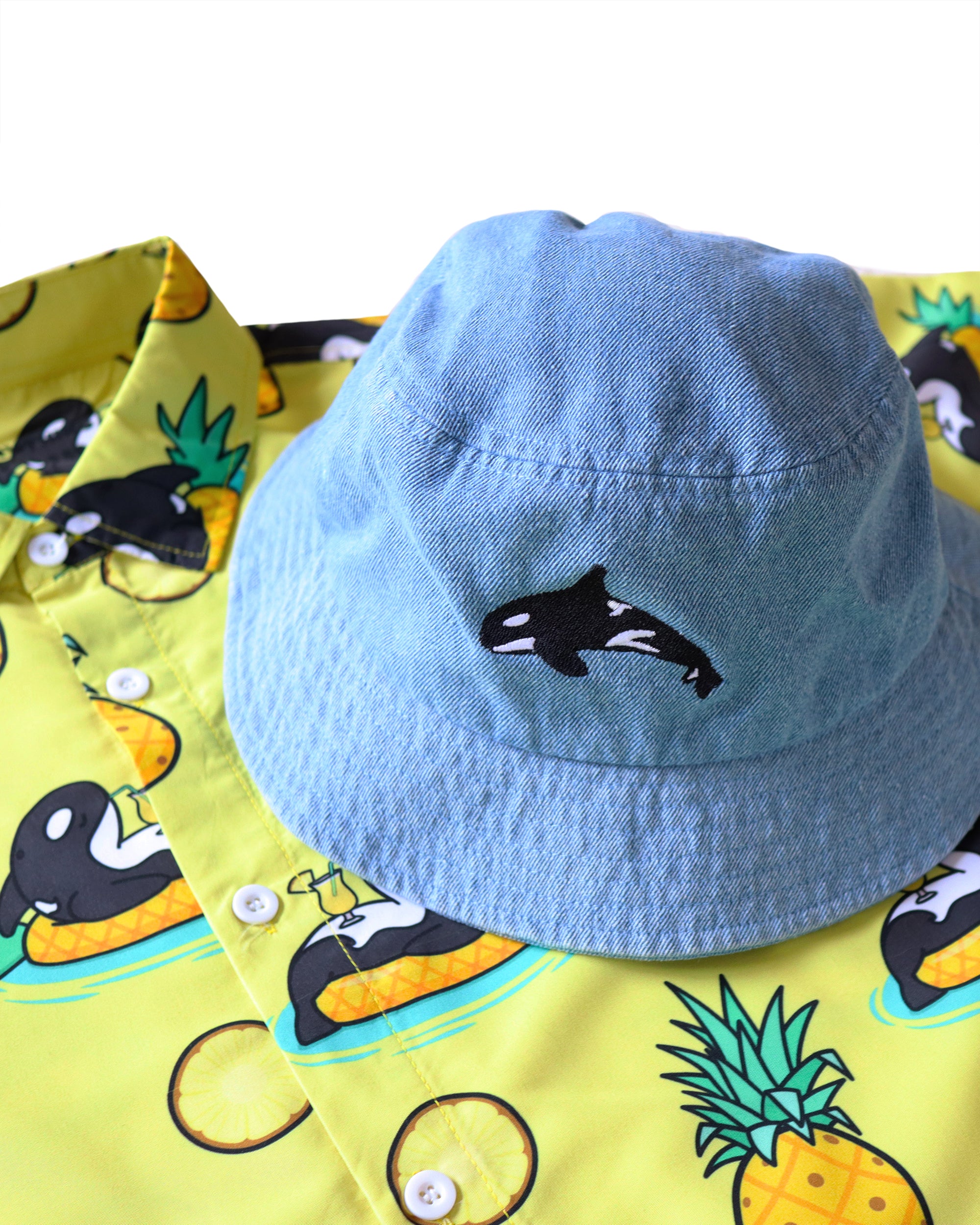 Orca Denim Bucket Hat – All Everything Dolphin
