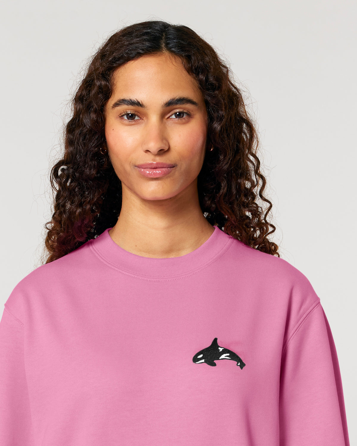 Orca Embroidered Pink Sweatshirt