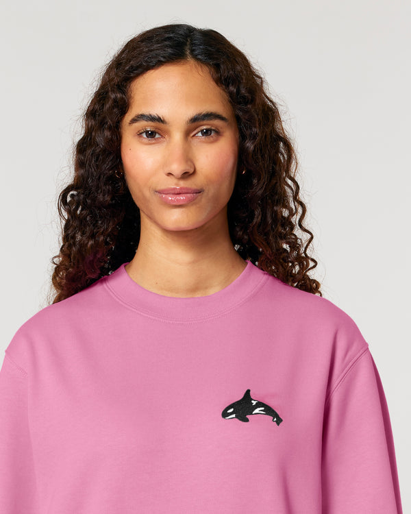Orca Embroidered Pink Sweatshirt