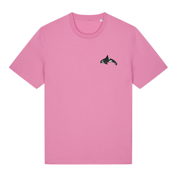 Orca Embroidered Pink T-Shirt