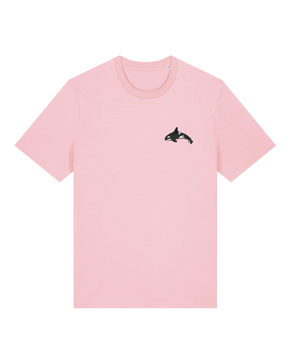 Orca Embroidered Pink T-Shirt