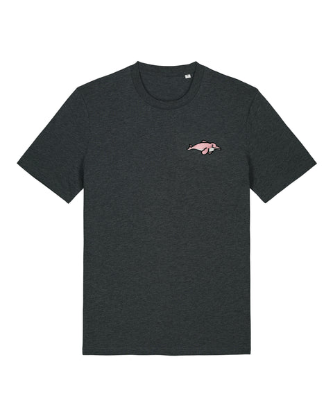 Pink Dolphin Embroidered T-Shirt