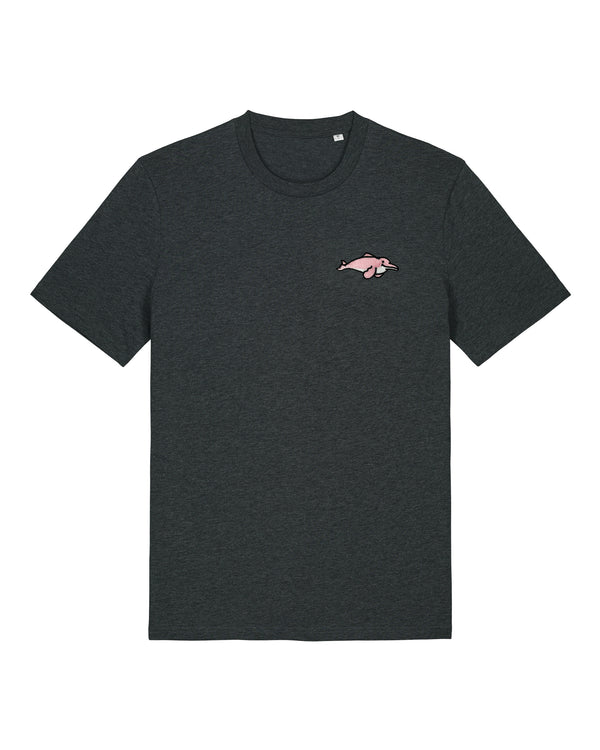 Pink Dolphin Embroidered T-Shirt