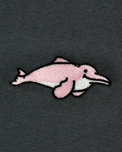 Pink Dolphin Embroidered T-Shirt