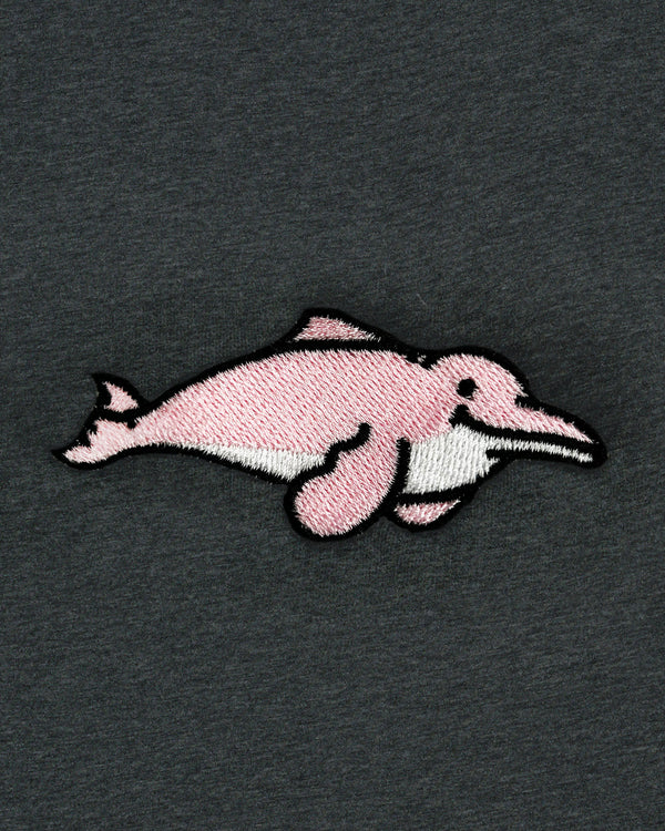 Pink Dolphin Embroidered T-Shirt