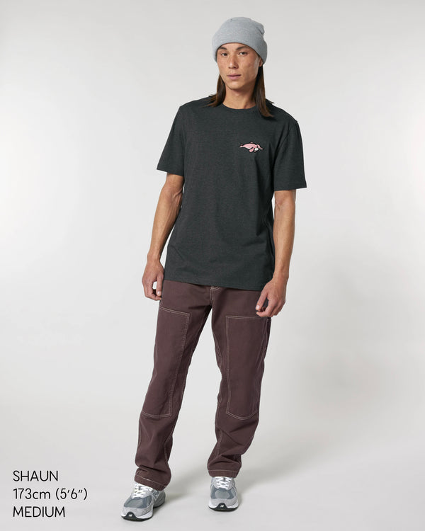 Pink Dolphin Embroidered T-Shirt