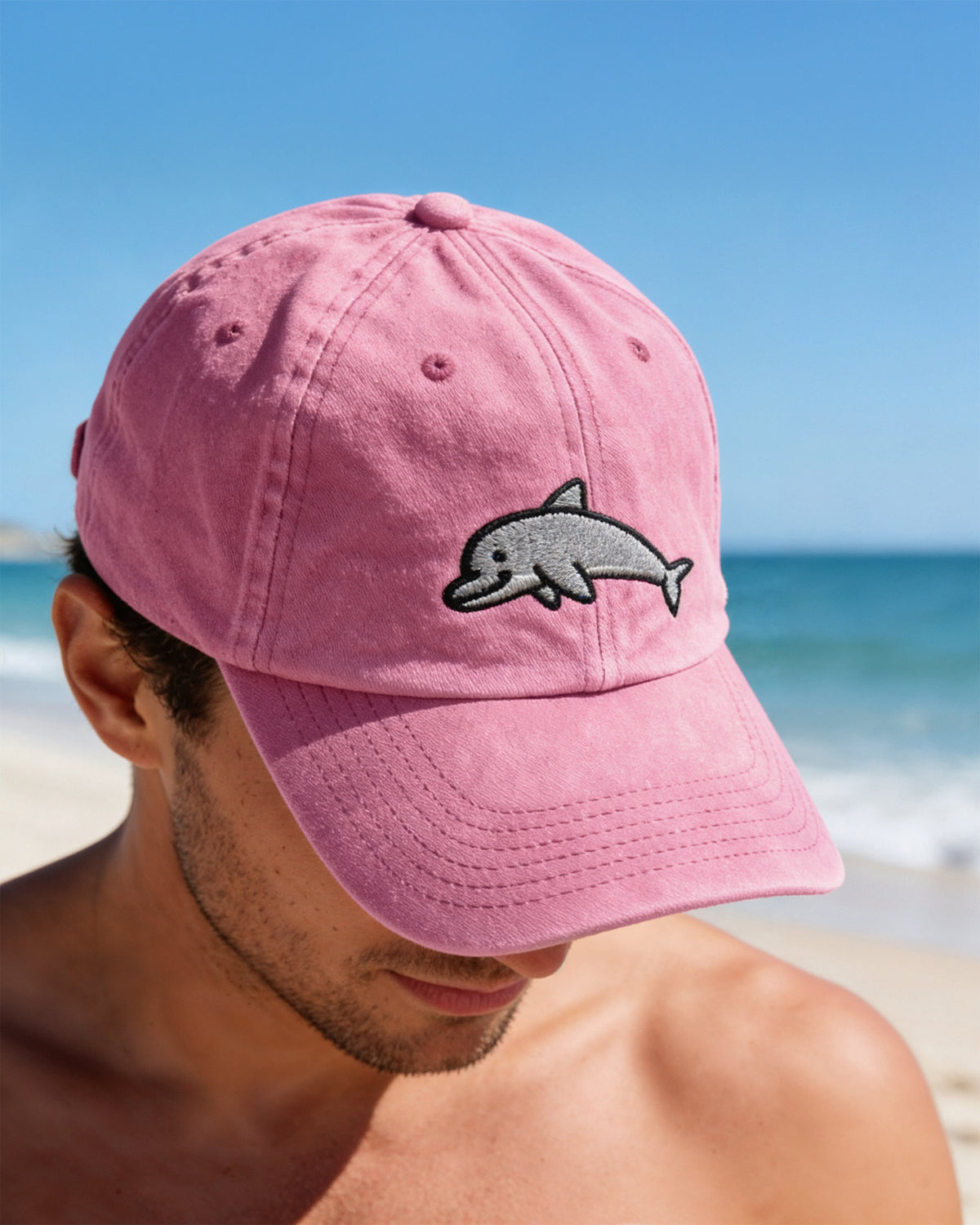 Dolphin Pink Vintage Dad Hat