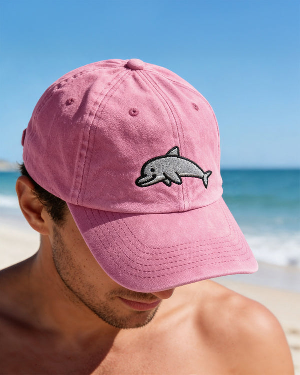 Dolphin Pink Vintage Dad Hat