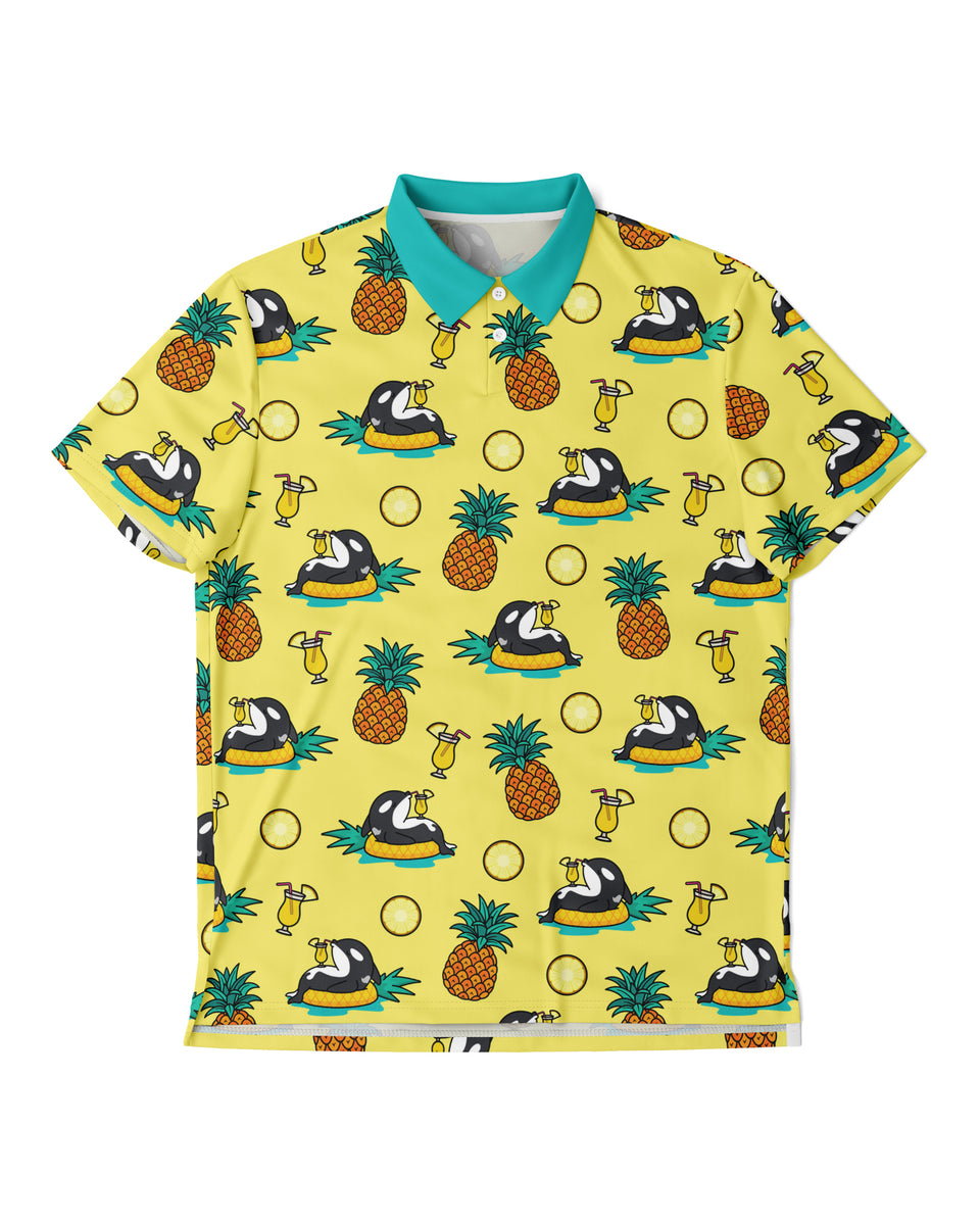 Chiller Whale Pineapple Sport Polo - All Everything Dolphin