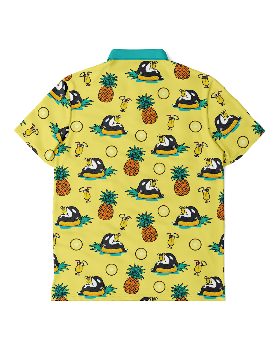 Chiller Whale Pineapple Sport Polo - All Everything Dolphin