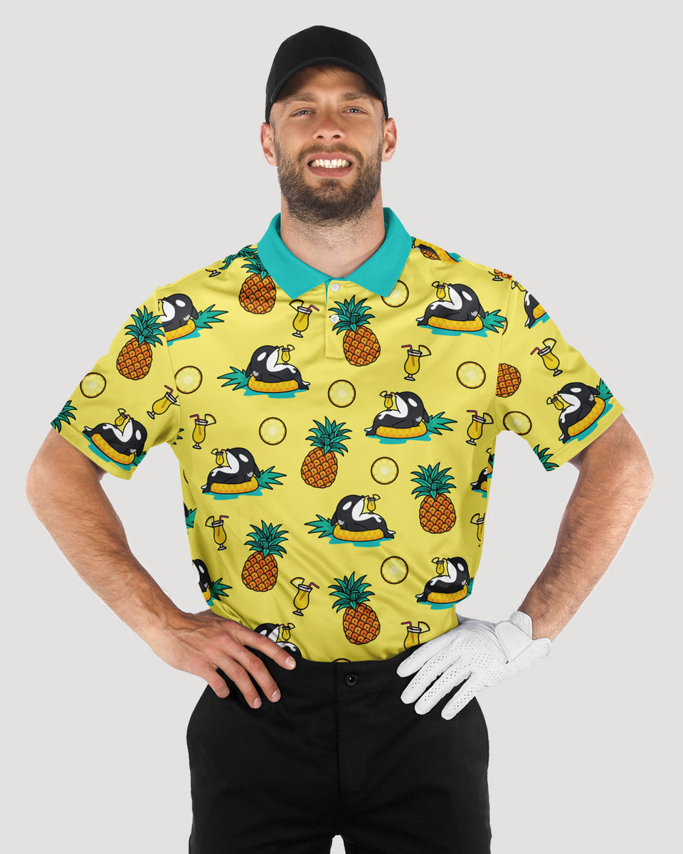 Chiller Whale Pineapple Sport Polo - All Everything Dolphin