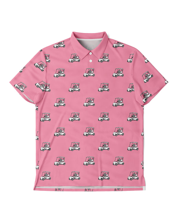 Golphin Cart Pink Sport Polo