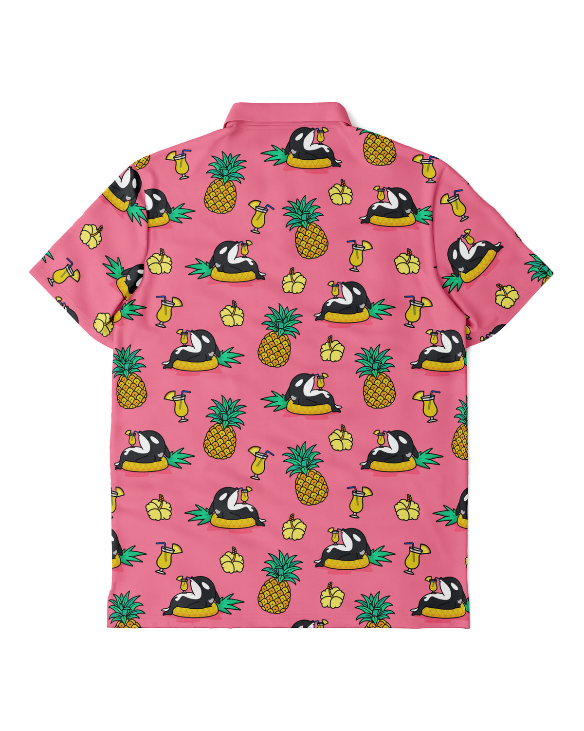 Chiller Whale Pineapple Pink Sport Polo