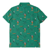 Golphin Player 008 all-over print sport polo with dolphin golf pattern design front view