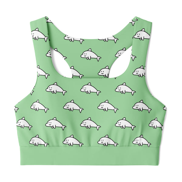 Dolphamine Green Sports Bra