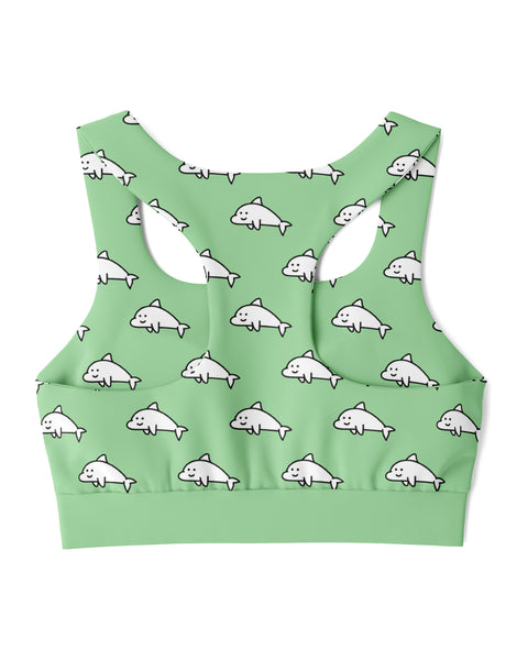 Dolphamine Green Sports Bra