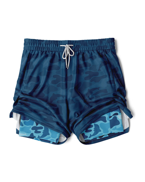 Camo Dolphin 2-in-1 Sport Shorts - All Everything Dolphin