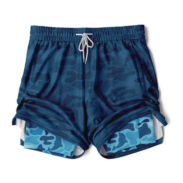 Camo Dolphin 2-in-1 Sport Shorts - All Everything Dolphin