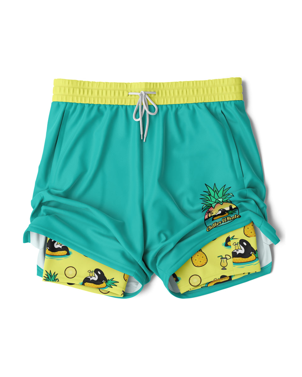 Pineapple Orca 2-in-1 Sport Shorts