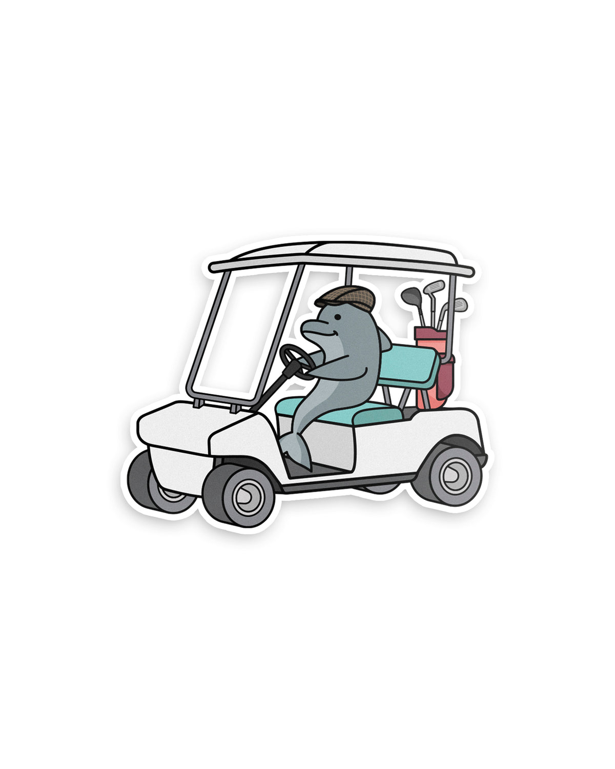 Golphin Cart Sticker