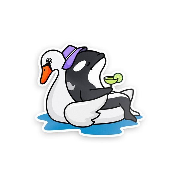 Chiller Whale Swan Sticker