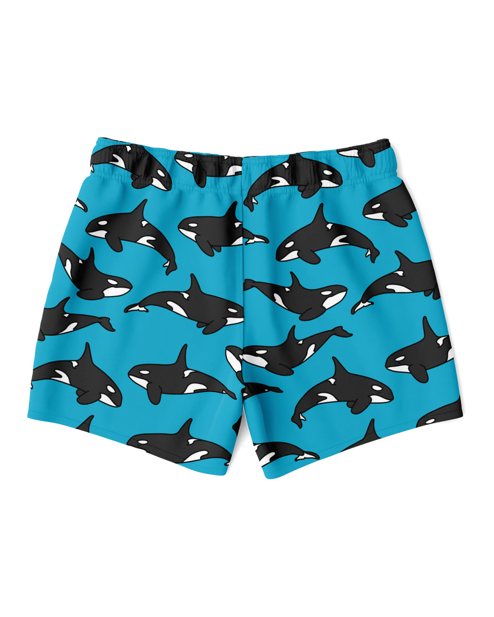 Blue Orca Swim Trunks