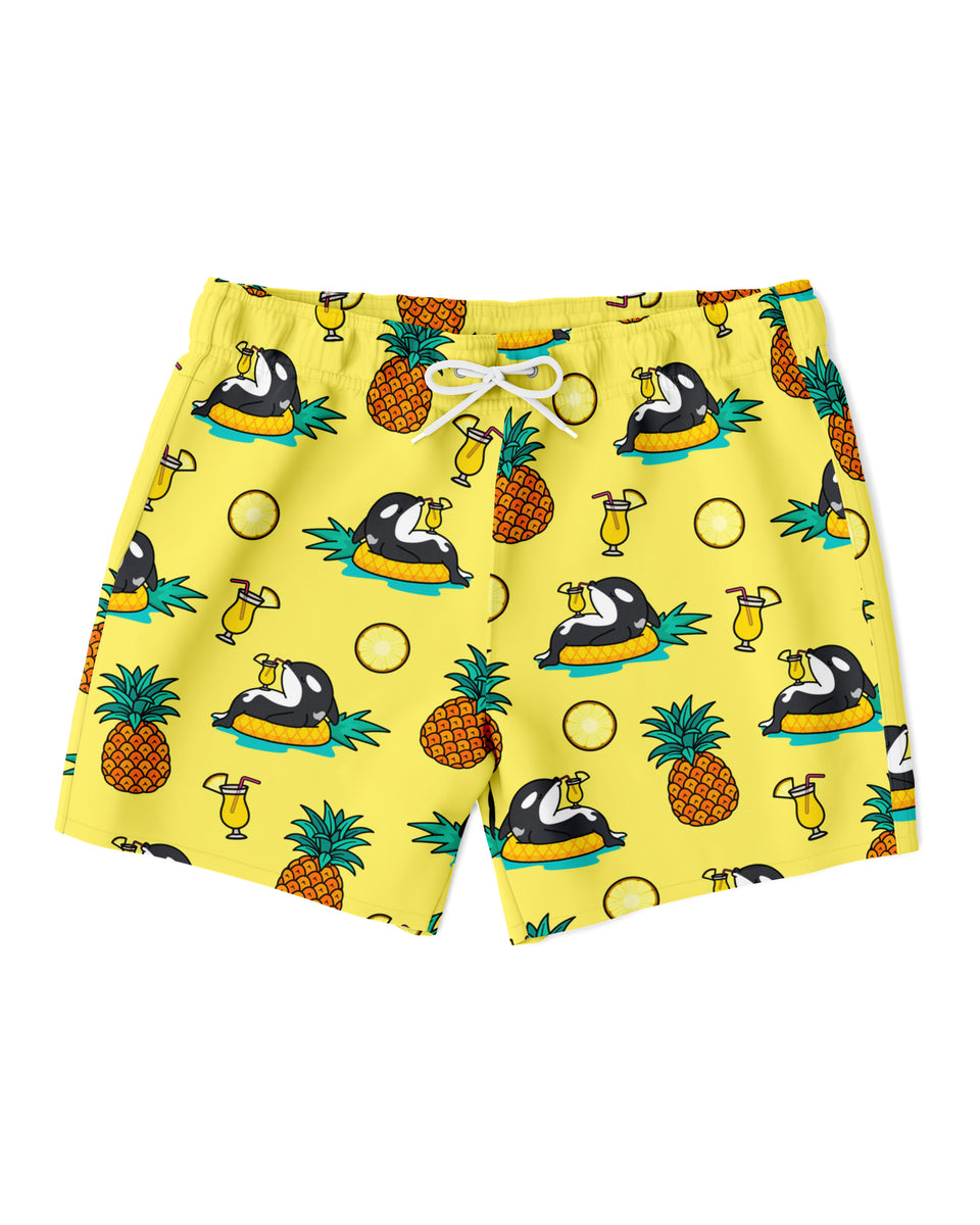 Chiller Whale Pineapple Swim Trunks