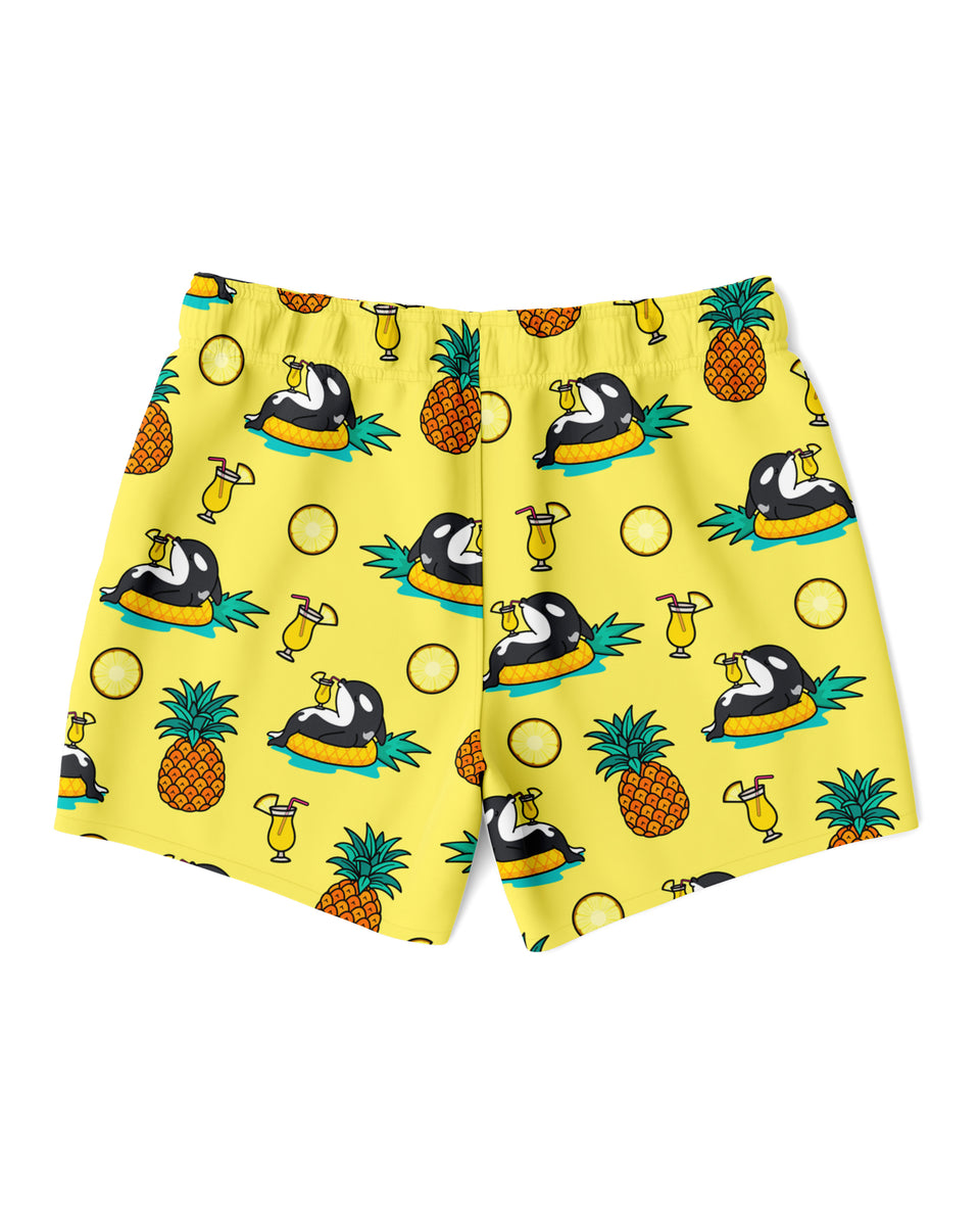 Chiller Whale Pineapple Swim Trunks