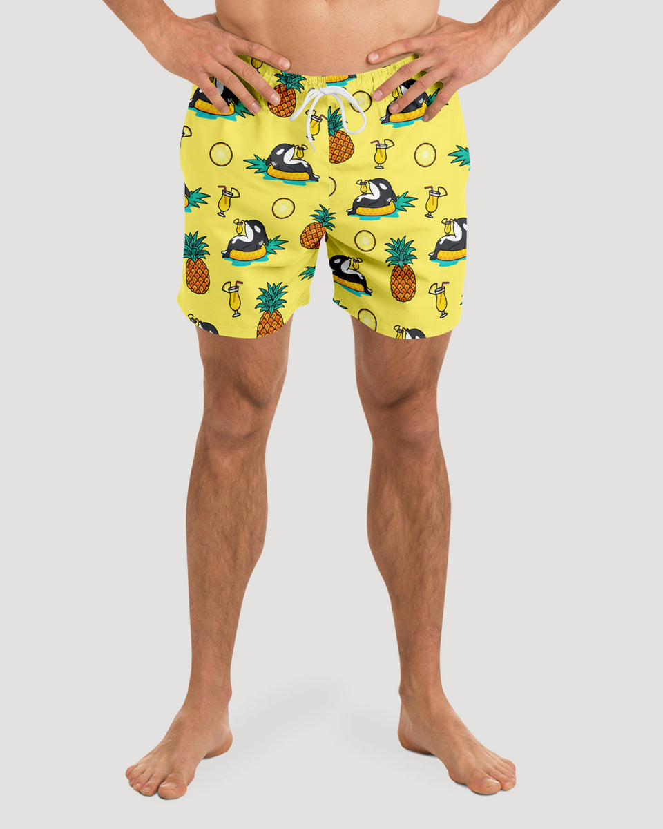 Chiller Whale Pineapple Swim Trunks