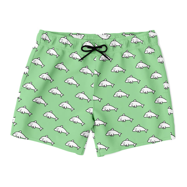 Dolphamine Green Swim Trunks