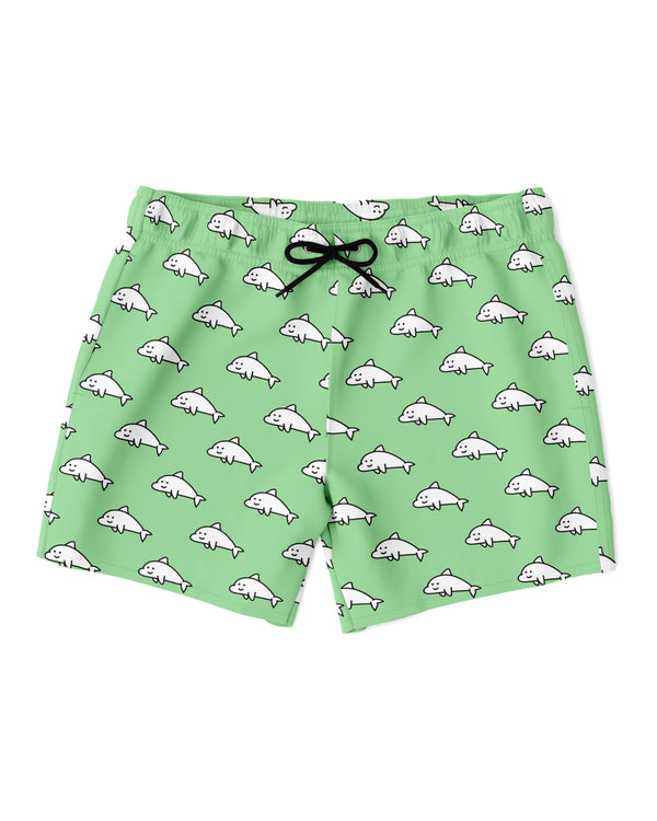 Dolphamine Green Swim Trunks